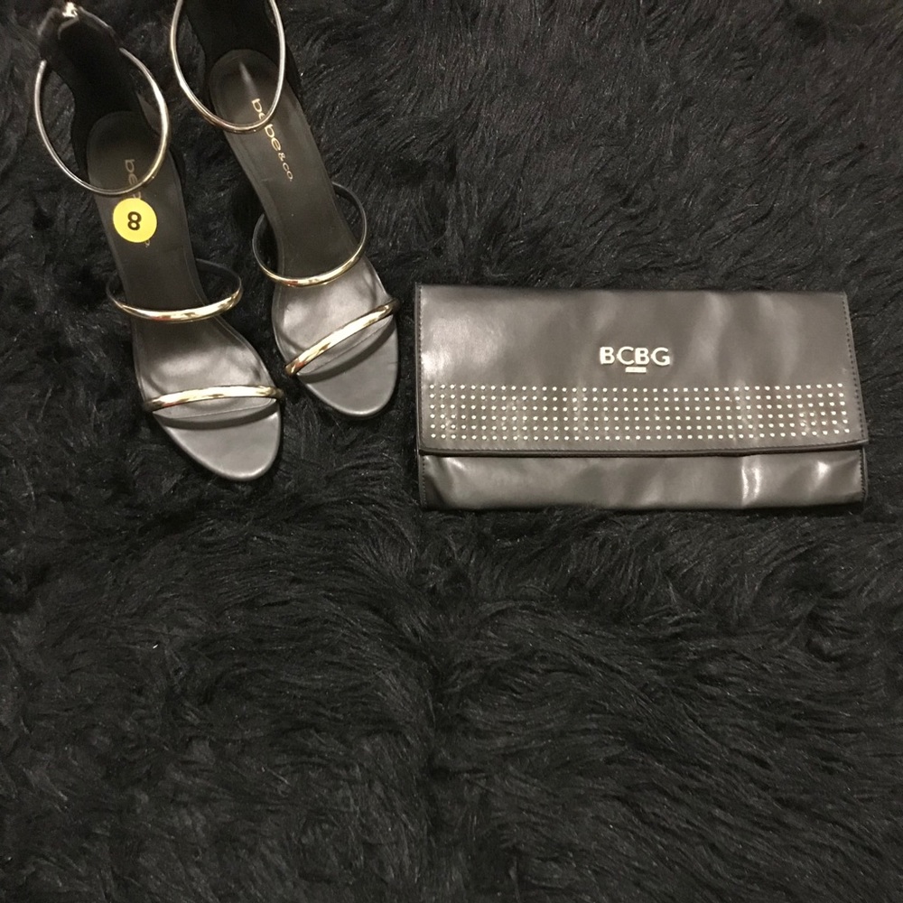 🛍Bebe heels w/clutch